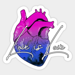 Love is Love BiSexual Sticker